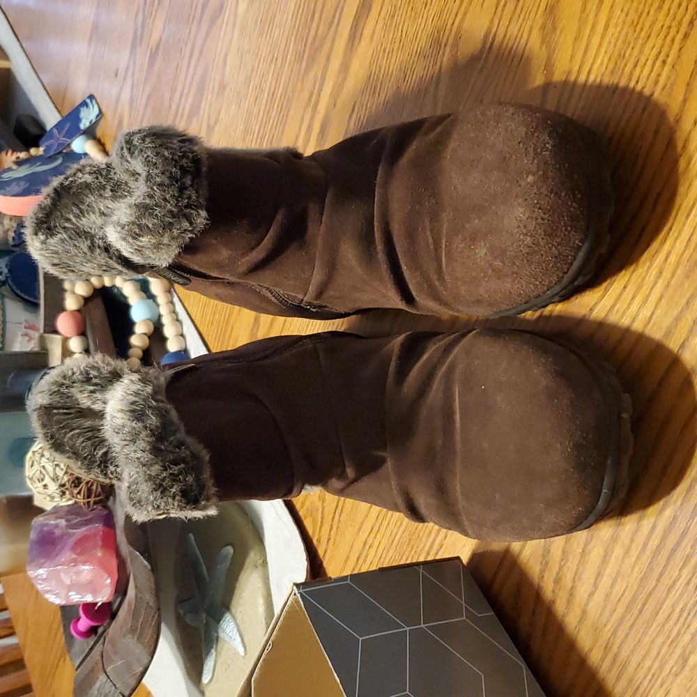 #SHOE08 (CH) Khombu Dark Brown Faux Fur Winter Boots